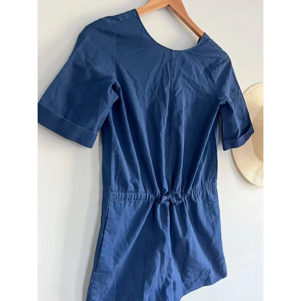 COS | Navy Drawstring Shorts Romper | US Sz 2 - Picture 3 of 13